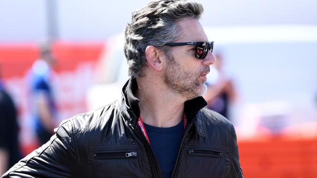 Australian actor Eric Bana is seen at the Australian Motorcycle Grand Prix back in 2017 on Phillip Island, Victoria. Picture: AAP Image/Joe Castro