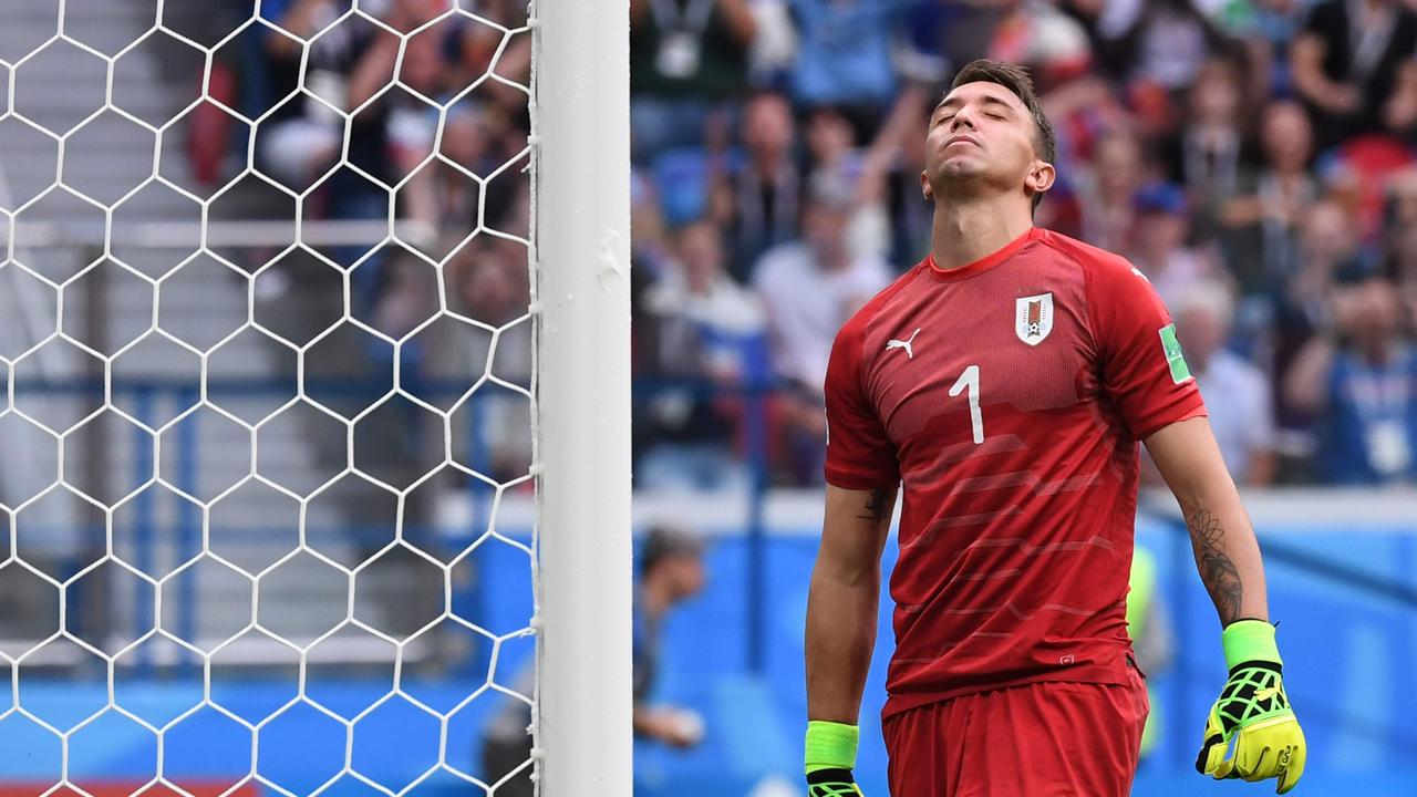 Fernando Muslera Uruguay home jersey