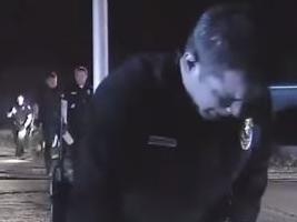 Police dashcam shows Montana police officer Grant Morrison breaking down after killing Richard Ramirez.