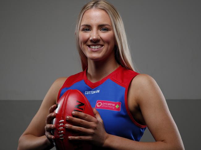 Gabrielle Newton will be joined by two of her teammates at the Western Bulldogs. Picture: Getty Images