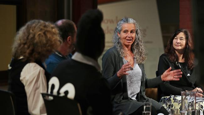 <s1>Activist and humanitarian Madeleine Habib speaking during a TMAG panel discussion around its exhibition <i>A Journey to Freedom</i>. </s1>                        <source>Picture: SAM ROSEWARNE</source>