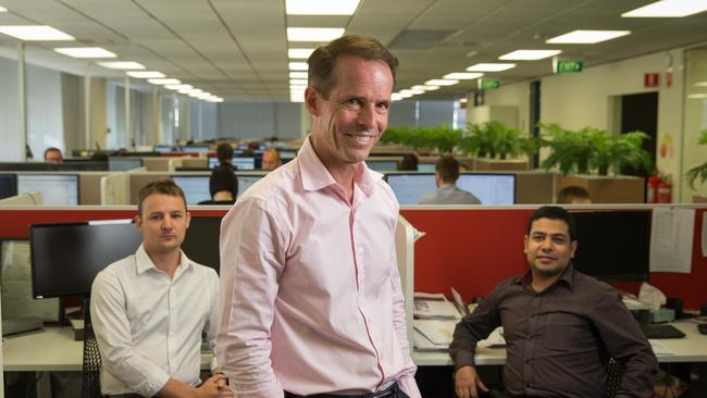 Patrick Power, founder of PowerHealth Solutions (centre) will become Telstra Health’s head of international growth. Picture by Matt Turner.