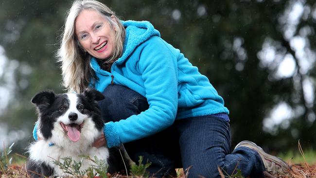 Suzanne Gardner, pictured with her dog Genevieve, argues that the council should have at least trialled the idea of allowing dogs in Frankston CBD. Picture: Yuri Kouzmin