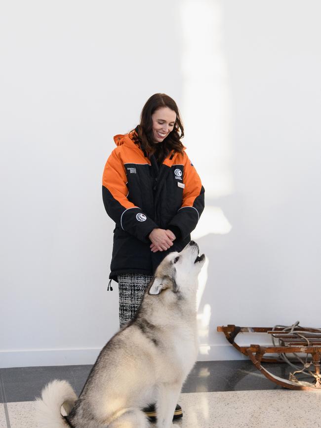 Ardern during a visit to the International Antarctic Centre on May 26 in Christchurch. Picture: Getty