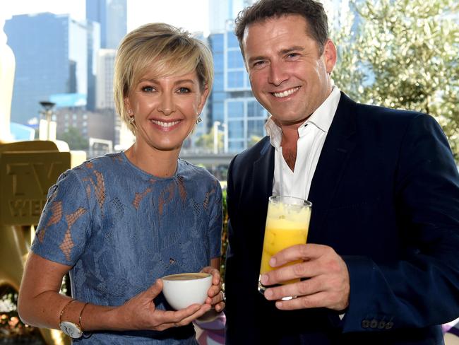 Deb Knight and Karl Stefanovic hosted Today this week. Picture: Kylie Else