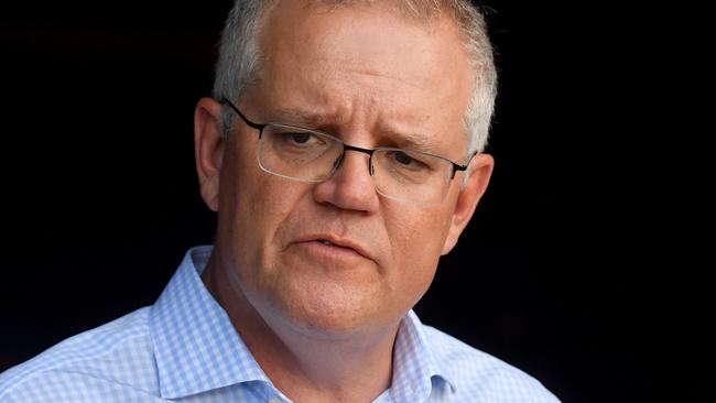 Prime Minister Scott Morrison at Simsha Fruit Processing business in Townsville. Picture: Evan Morgan