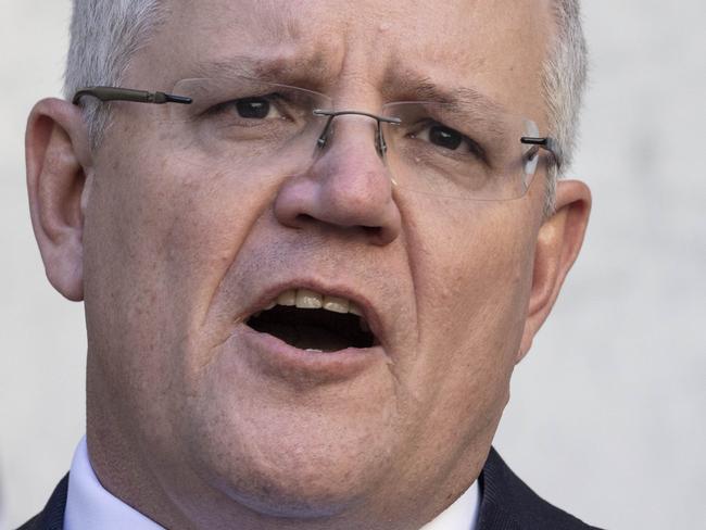 CANBERRA, AUSTRALIA-NCA NewsWire Photos JULY 21 2020The Prime Minister Scott Morrison and the Treasurer Josh Frydenberg during a press conference at Parliament House in Canberra, talking about the future of the Job Seeker and job Keeper programs. Picture: NCA NewsWire / Gary Ramage