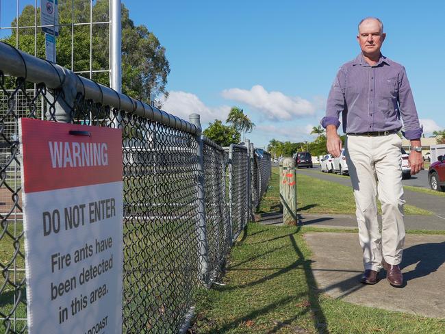 Shadow Agriculture Minister Tony Perrett at Bayview Park in Hollywell.