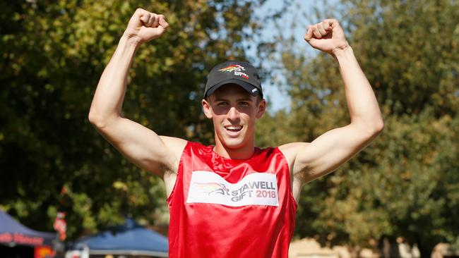 Jacob Despard has stormed home in the 2018 Stawell Gift. Picture: Getty Images