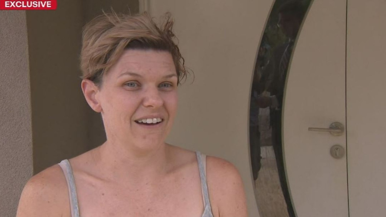 Kristy Dunlop said she was hit with a mallet during the incident. Picture: 9 News Perth