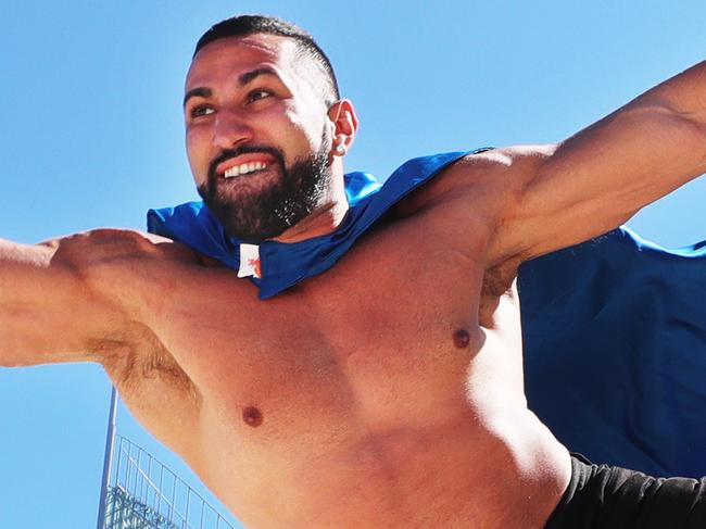 Is it a Bird? Is it a plane? No its Christian Perez, alias the Carribbean Thor,  who is Surfers Paradise's unofficial protector and has given us the low down on the first weekend of schoolies. Picture Glenn Hanmpson