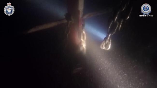 Two attempts to allegedly import 30 kgs of cocaine in tyres, attached to cargo ships with a steel chain, failed. Police then had to retrieve the tyres from the ocean floor. Picture: AFP