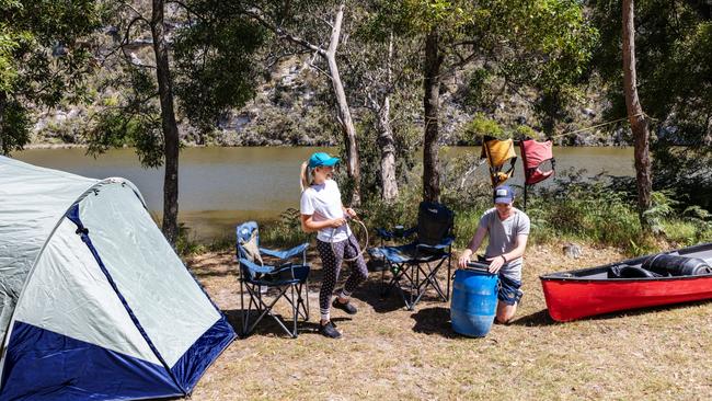 Camping along Glenelg River has its perks. Picture: Parks Victoria.