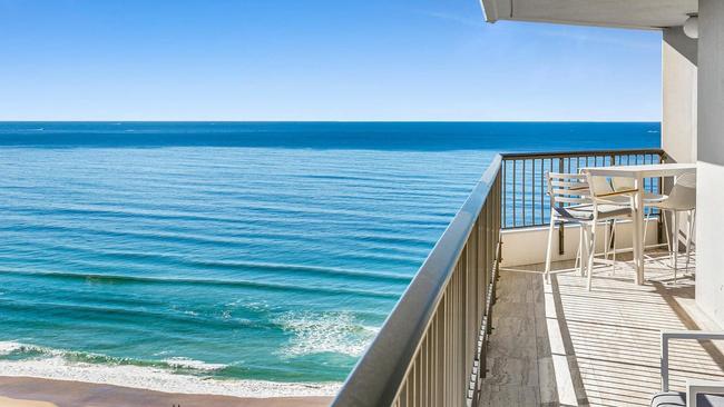 Ray Hadley’s apartment sits on the 20th floor of the 31-storey Spinnaker complex at Main Beach on the Gold Coast.