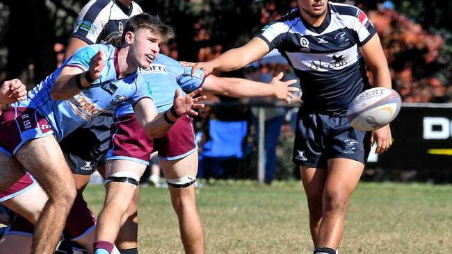 Action in the Colts 1 club rugby union between Souths and Norths. Saturday June 25, 2022. Picture, John Gass