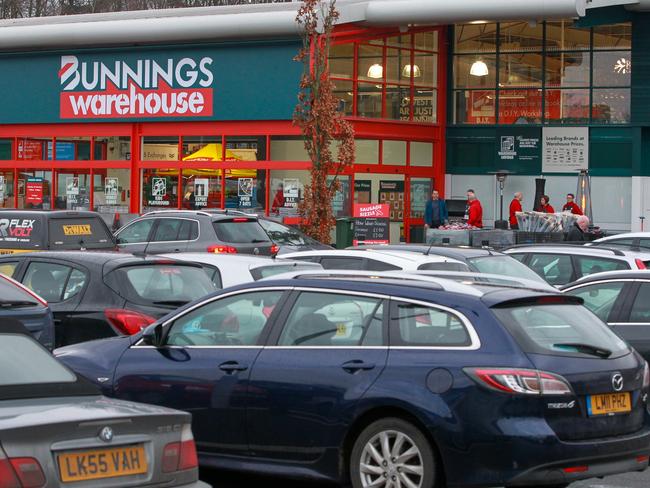 The Brits showed they were willing to try the first Bunnings concept store in Hertfordshire. Picture: Mega for news.com.au