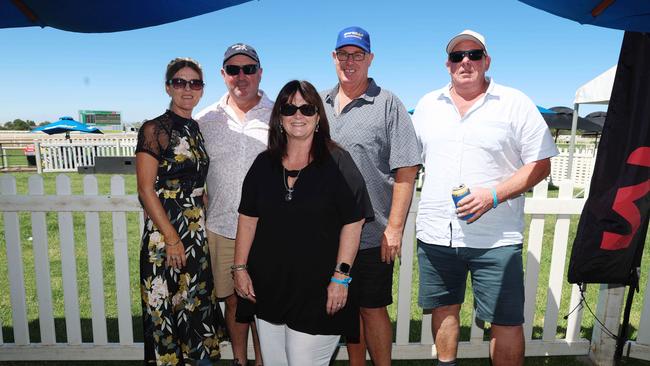 MELBOURNE, AUSTRALIA - MARCH 2 2024 Mick, Tina, Chris, Brendan and Chad Attend the Wangaratta Cup Picture: Brendan Beckett