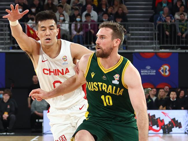 McCarron in action against China at the World Cup Asian qualifier match in July this year. Picture: Graham Denholm/Getty Images.