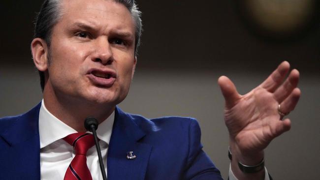 US President-elect Donald Trump's nominee for Secretary of Defence Pete Hegseth testifies during his Senate Armed Services confirmation hearing on Capitol Hill on January 14, 2025 in Washington, DC. Picture: Getty Images via AFP