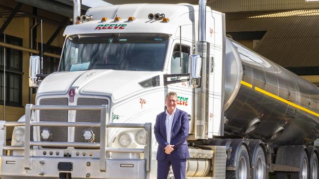 Bega Cheese executive chairman Barry Irvin on his Bega Valley dairy farm. Picture: Robert Hayson