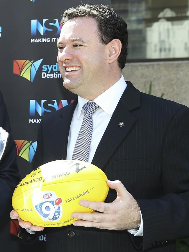 Sports Minister Stuart Ayres has struggled to unite the stakeholders over the stadiums plan.