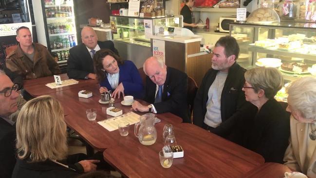 John Howard campaigning with Georgina Downer in Mayo