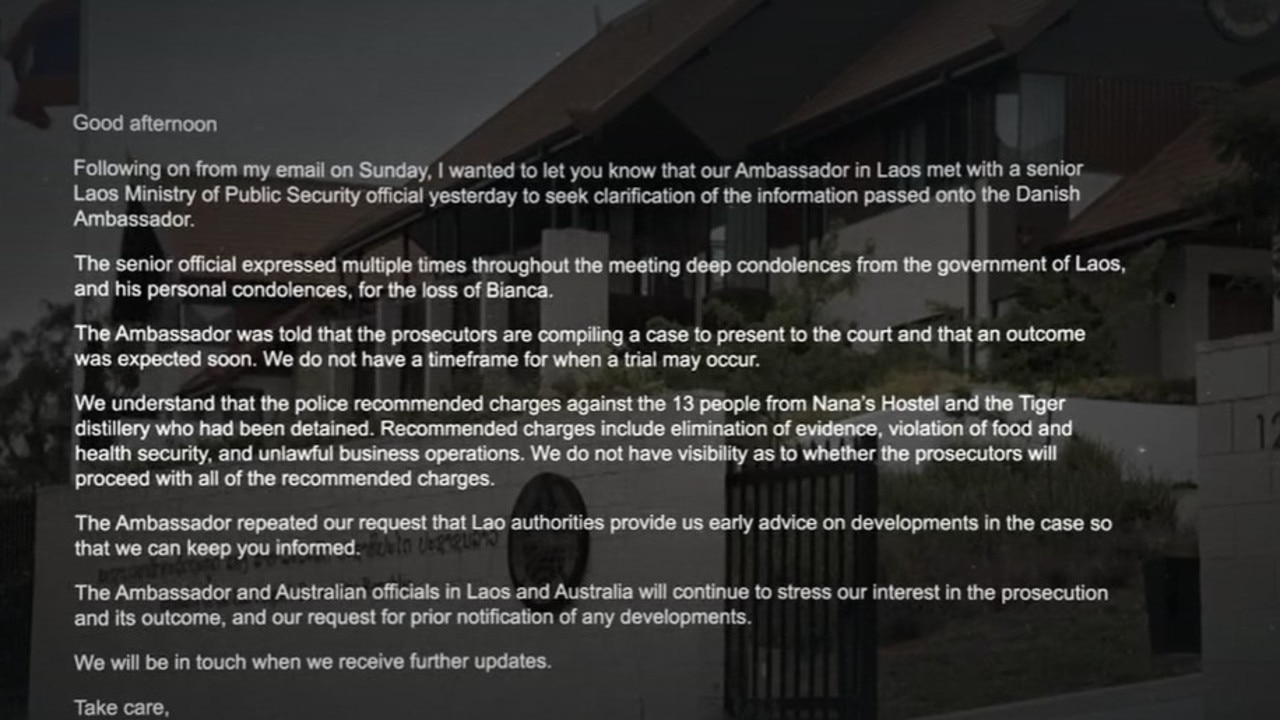 There has been an update about the deaths of two Australian teenagers in Laos.