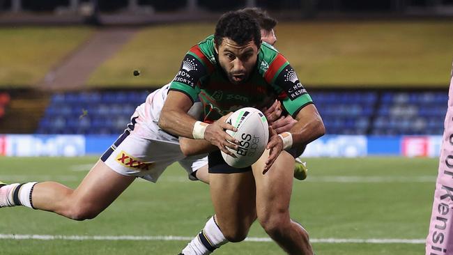 Try-scoring machine Alex Johnston was on the verge of quitting the Rabbitohs last year. Picture: Mark Kolbe/Getty Images