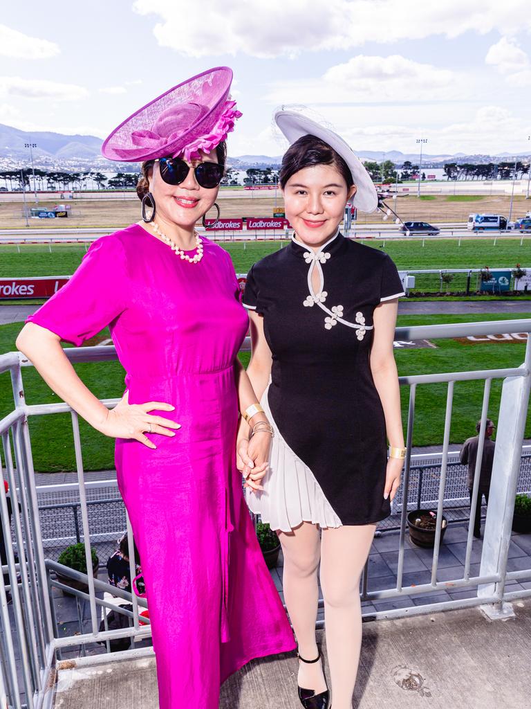 Sherrie and Joanna Beveridge at the Hobart Cup Picture: Linda Higginson