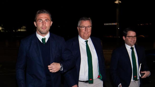 Sam Burgess arrives at the NRL Judiciary hearing at NRL HQ. Picture: Mark Metcalfe/Getty Images