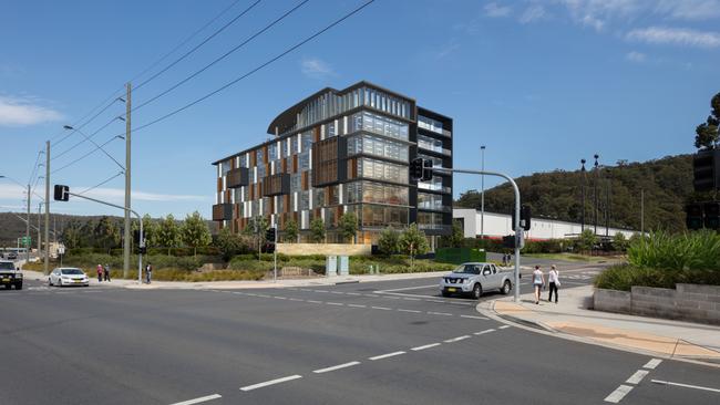 Artist impression of Tony Denny’s development company Central Real’s new office in West Gosford. Image: file.