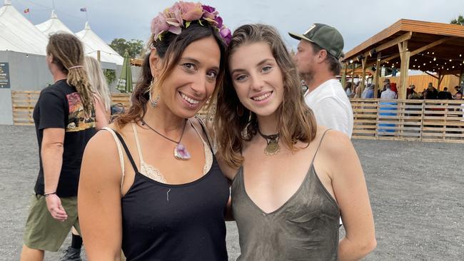 Carlotta Menna and Makayla Russo at Bluesfest 2023. Picture: Savannah Pocock
