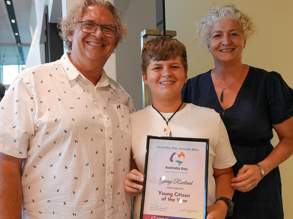 George Rowland at the Fraser Coast Australia Day Awards at the Hervey Bay Regional Gallery on January 19, 2024.