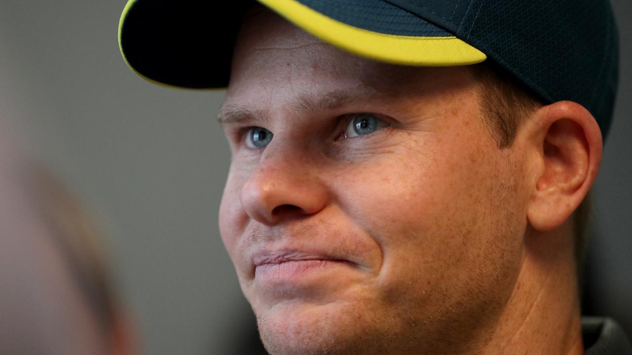 Australian cricketer Steve Smith speaks to the media during a press conference in Perth, Monday, December 9, 2019. (AAP Image/Richard Wainwright) NO ARCHIVING