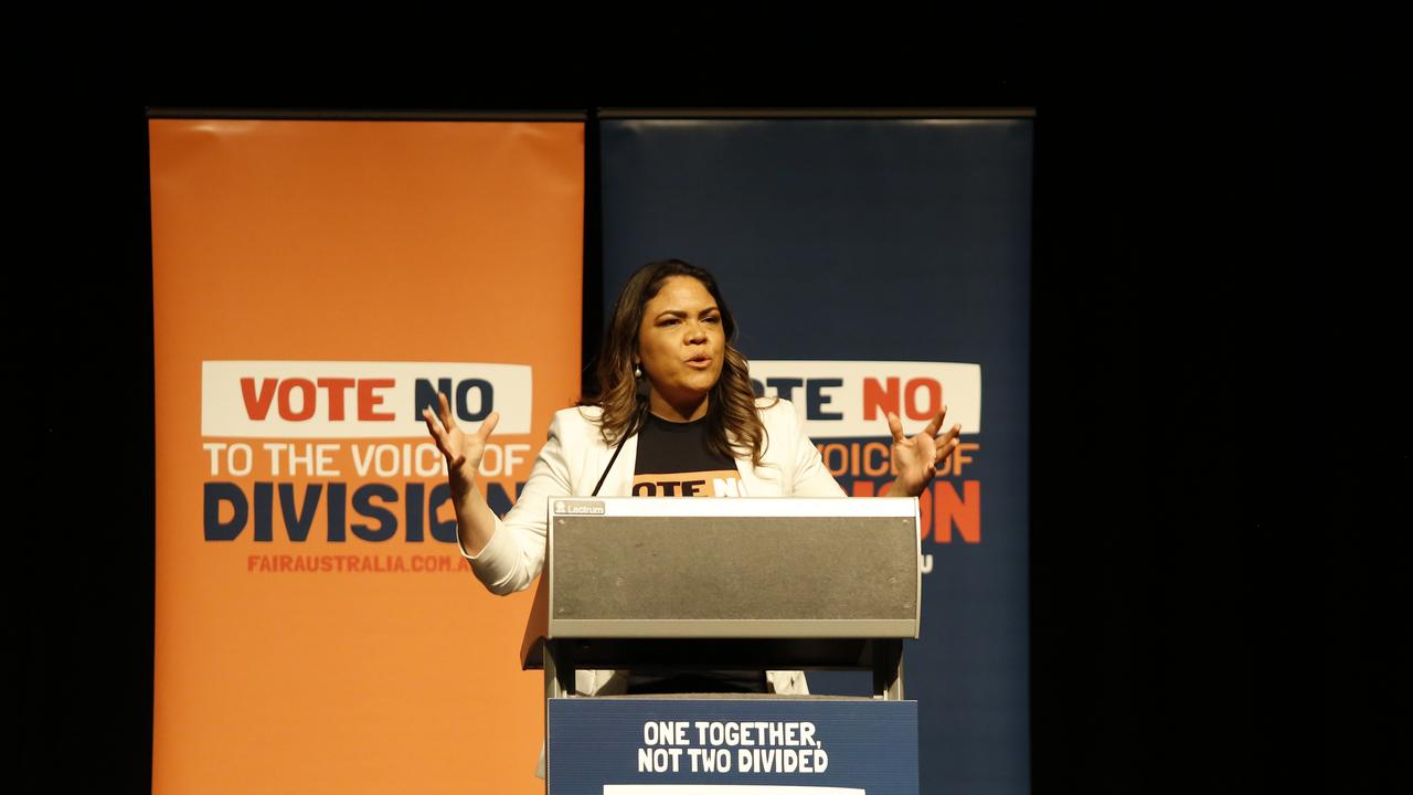 Leading No campaigner and Nationals senator Jacinta Nampijinpa Price has said she “doesn’t know how The Voice is supposed to change anybody’s life”. Picture: NCA NewsWire/Philip Gostelow.