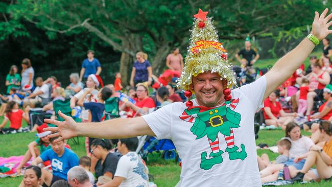 Aaron Neve at Carols by Candlelight in the Gardens Ampitheatre. Picture: GLENN CAMPBELL