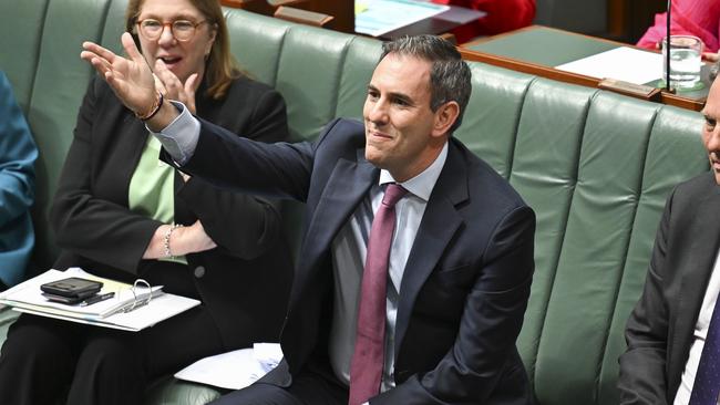 Federal Treasurer Jim Chalmers during question time at Parliament House on Thursday. Picture: Martin Ollman/NewsWire