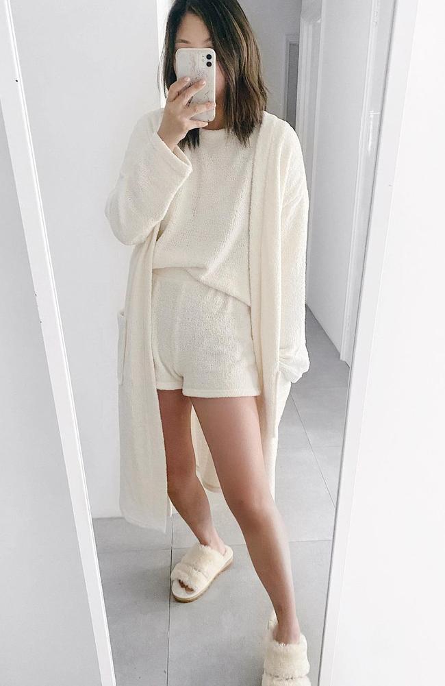 Kmart launched the $15 dupe of Kim Kardashian’s expensive Skims Cosy. Picture: Instagram/louisa.sabrina