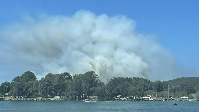 Smoke from the fire. Picture: Helen Frederiksen