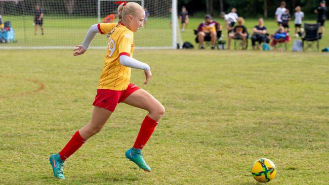 Burdekin FC junior footballer Emma Jones. Picture: FQ Northern