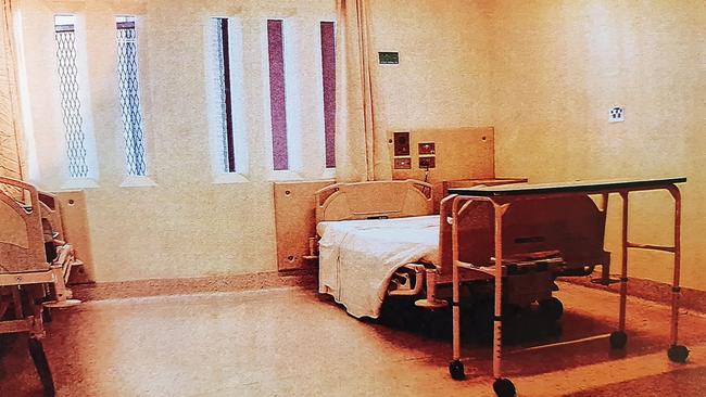 Ivan Milat’s cell at Long Bay Hospital where he was fingerprinted after dying at around 4am on October 27, 2019. Picture: NSW Coroner