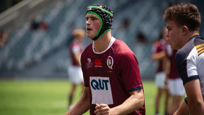 Nudgee’s Bennett Armistead playing for the Reds. Picture: Tom Primmer/QRU.