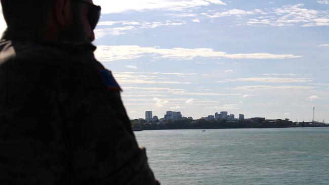 The crew of the HMAS Warramunga during exercises off the coast of Darwin for Exercise Kakadu 2024. Picture: Jason Walls