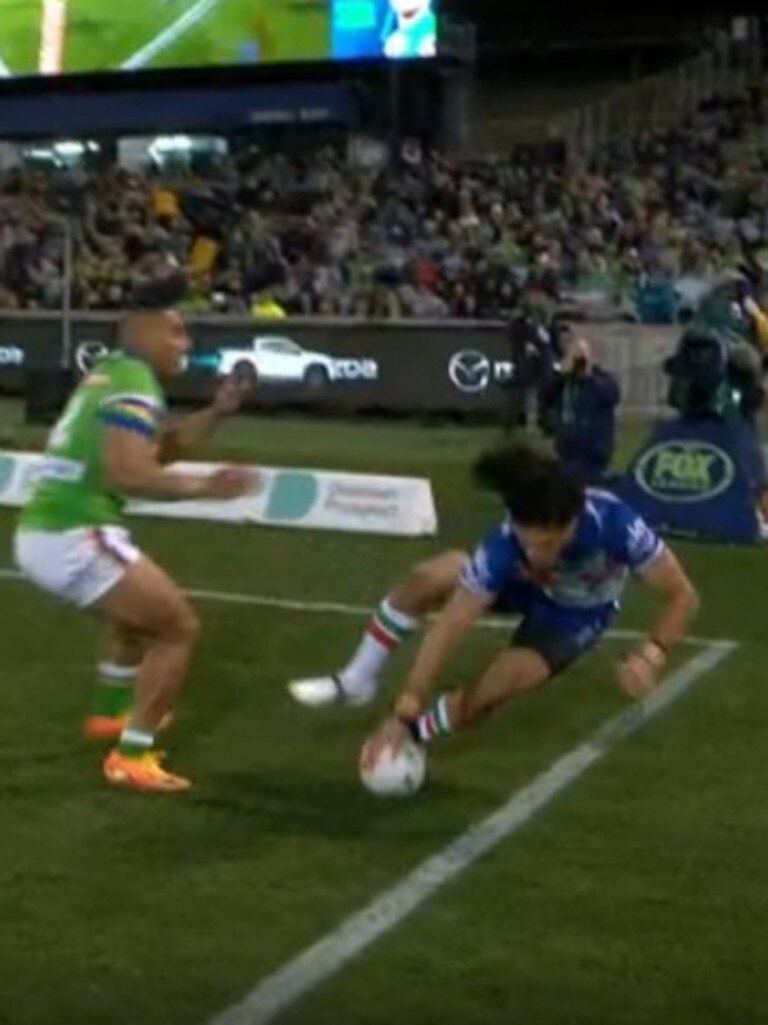 Incredible athleticism from the winger. Photo: Fox Sports