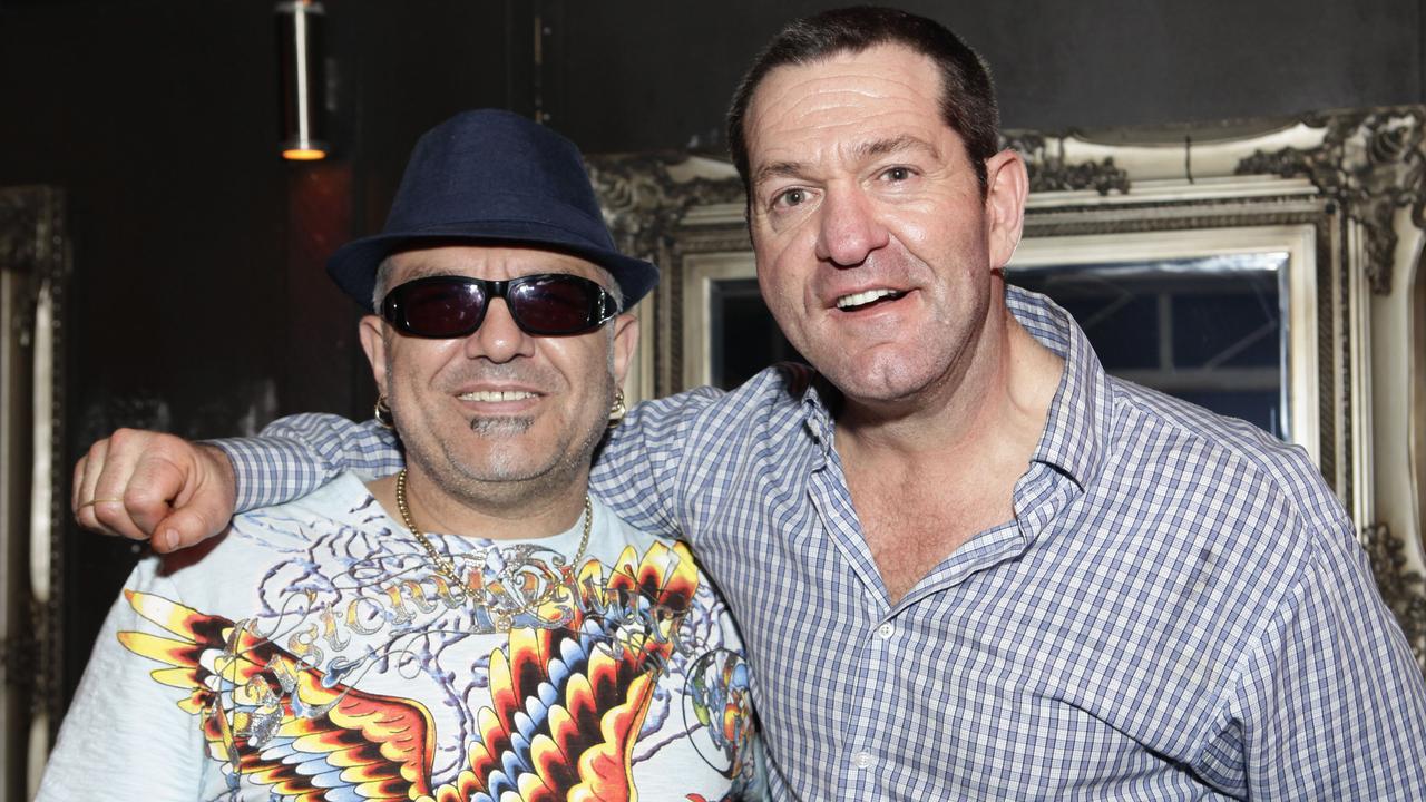 Martin “Ugly” DeBono and Bill Gianoulas at Chasers and Inflations Nightclub Christmas Party in 2010.