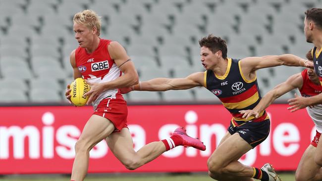 Isaac Heeney was untouchable against the Crows. Picture: Sarah Reed