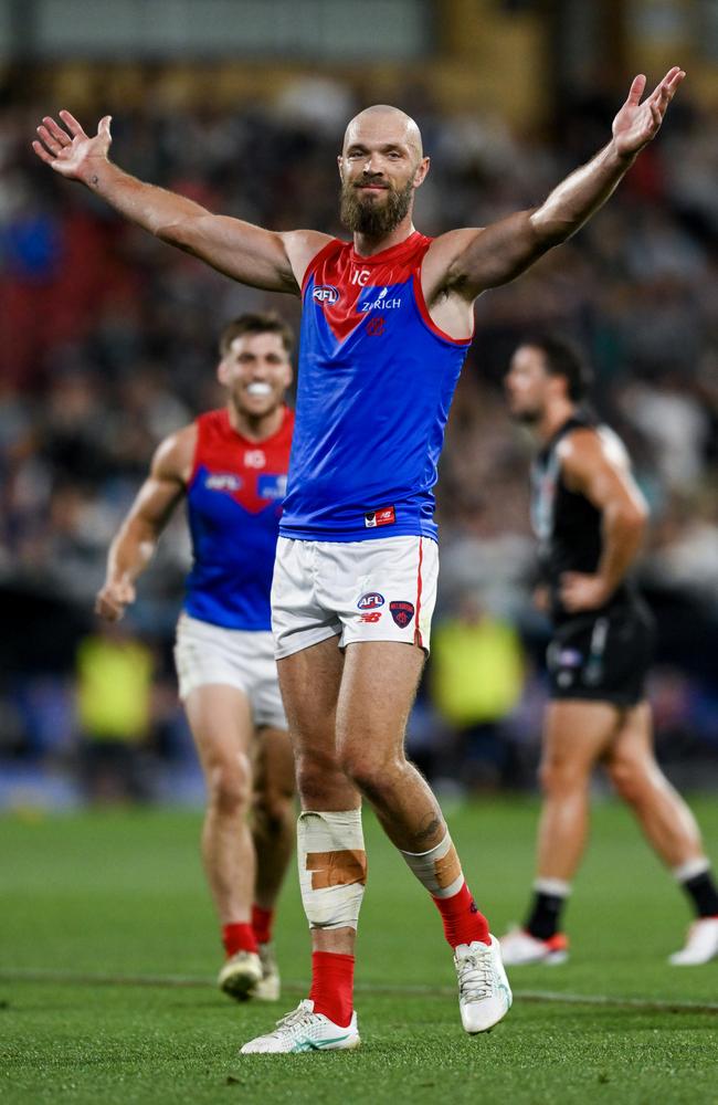 Max Gawn was the star on Saturday night. Picture: Mark Brake/Getty Images