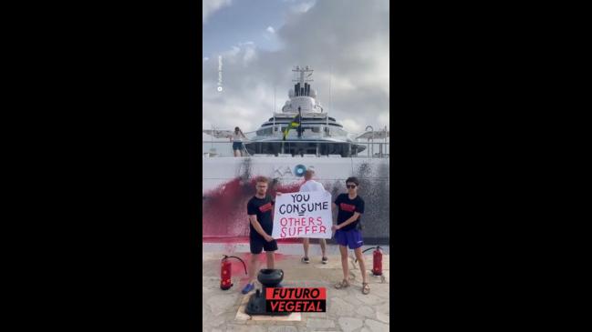 Activists vandalise billionaire’s yacht