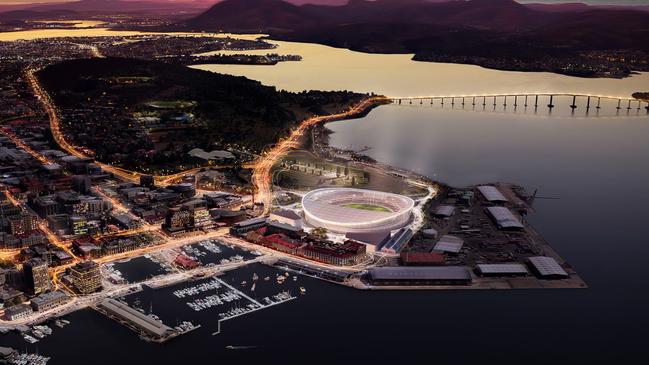 FIRST LOOK: New designs of what Hobart's new AFL stadium at Macquarie Point could look like. Images supplied by AFL