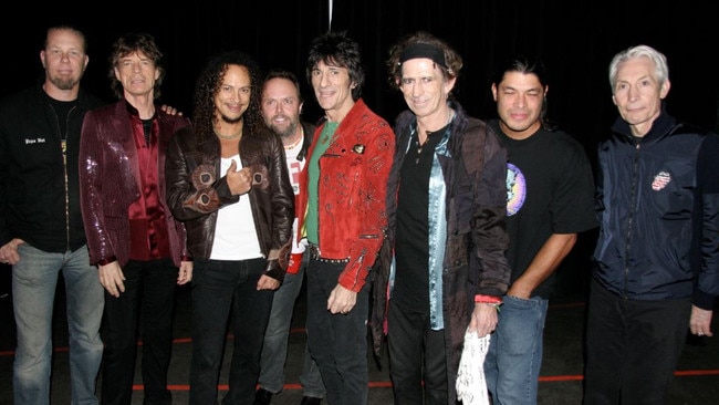 Metallica and the Rolling Stones. Picture: Supplied